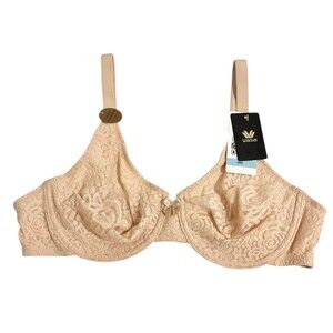 WACOAL Naturally Nude Halo Lace Molded Underwire Bra Converts Racerback 38C NEW